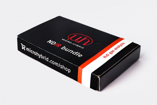 Packaging box of a NDIR bundle with infrared emitters and infrared detectors