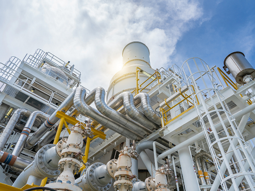 Industrial plant with exhaust systems