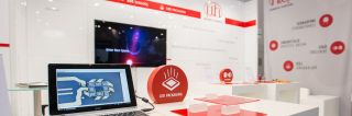 Booth of Micro-Hybrid at the Electronica Messe Munich