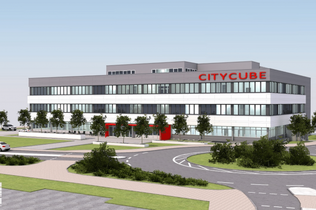 View to the draft of the CityCube Hermsdorf