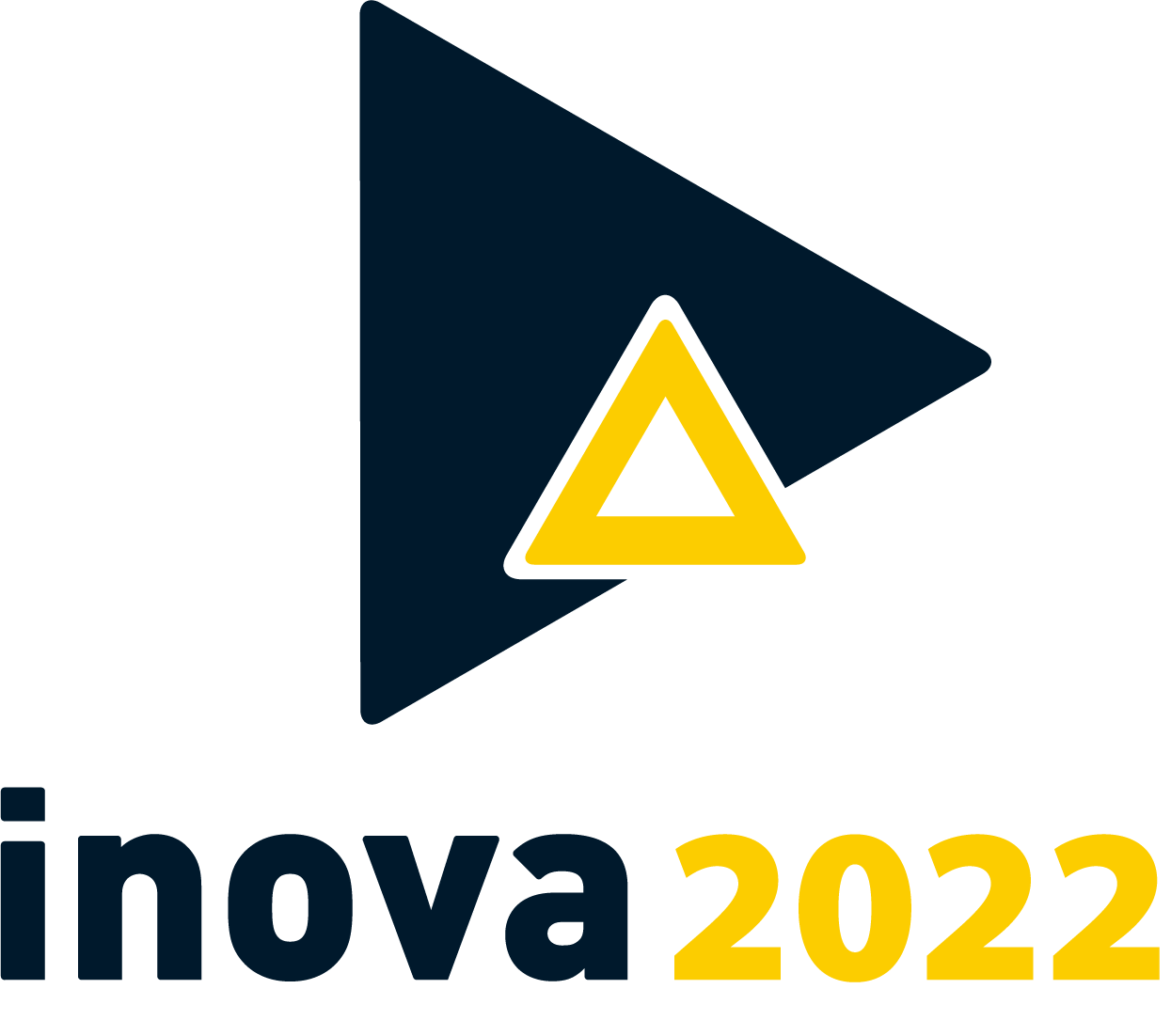 Blue and yellow logo of the career fair Inova