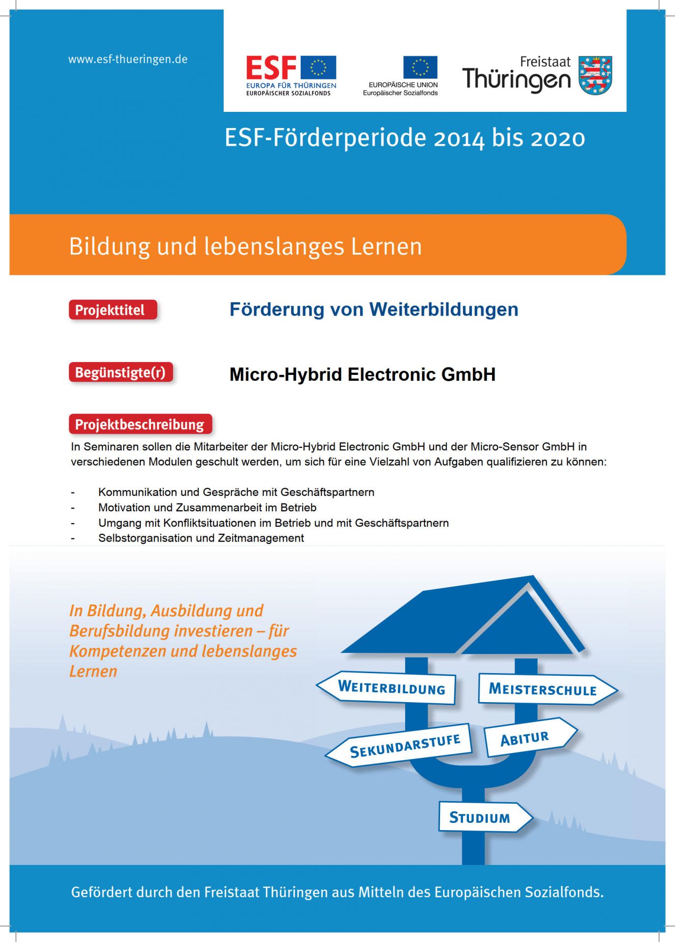 Poster Förderung Weiterbildung