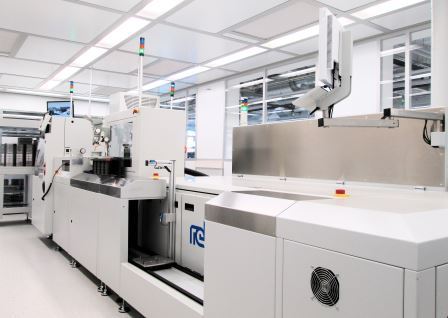Thick-film printing line at Micro-Hybrid in production